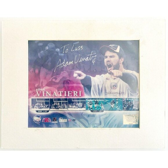 2002 Adam Vinatieri Autographed 8x10" Photo Signed New England Patriots DWBB7 - Picture 2 of 3